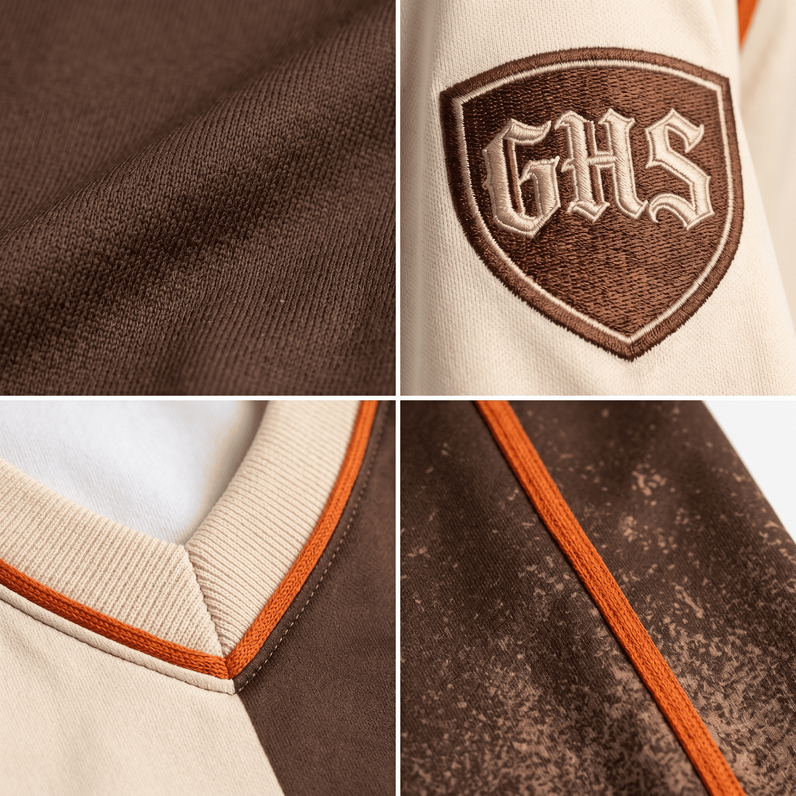 GHS Retro Split Baseball Uniform oversized streetwear baseball jersey