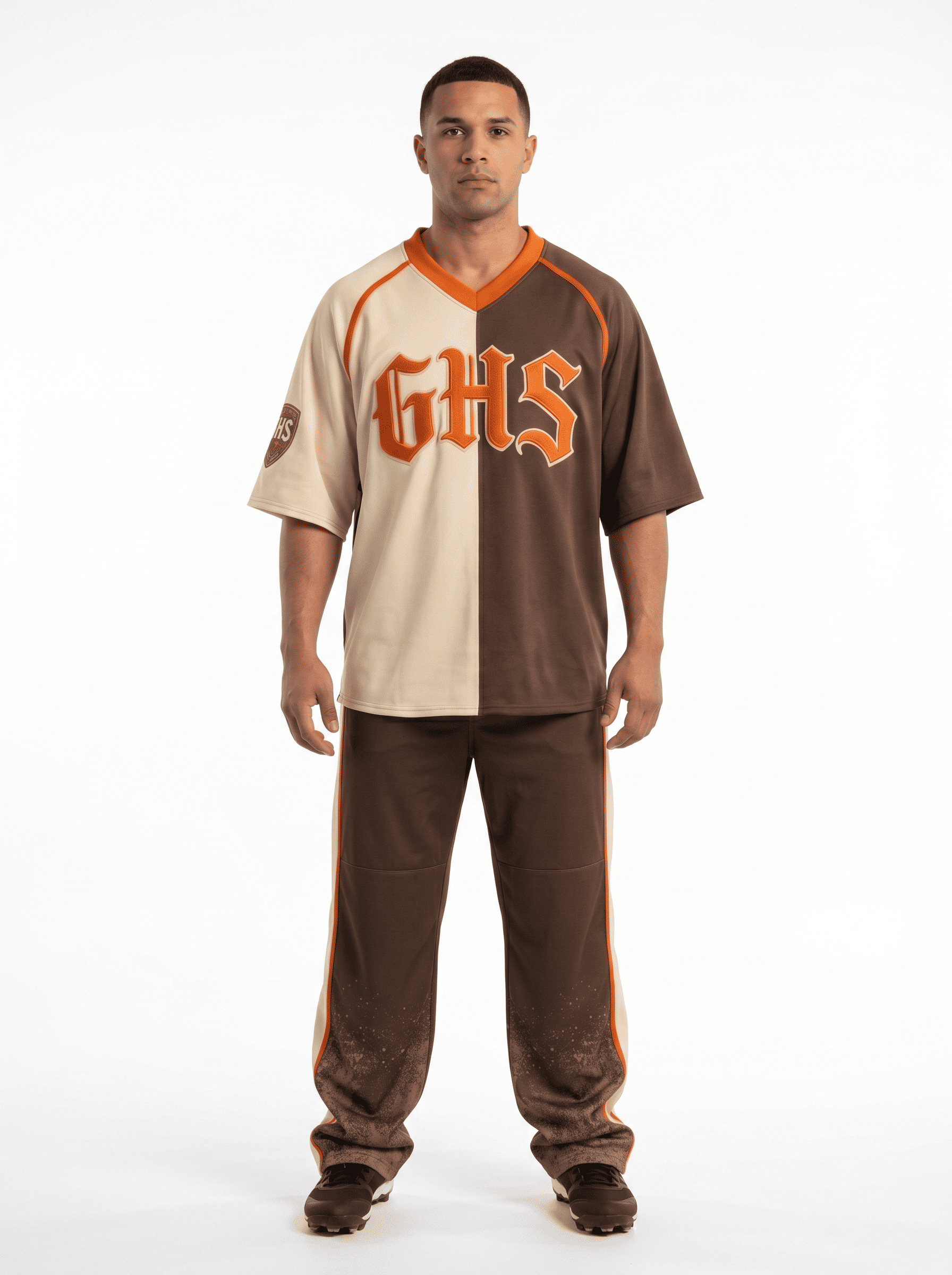 GHS Retro Split Baseball Uniform oversized streetwear baseball jersey