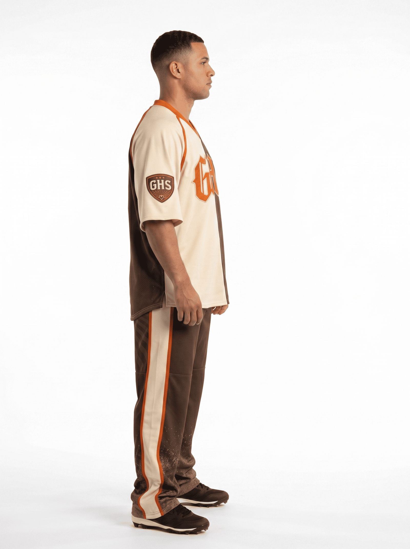 GHS Retro Split Baseball Uniform oversized streetwear baseball jersey