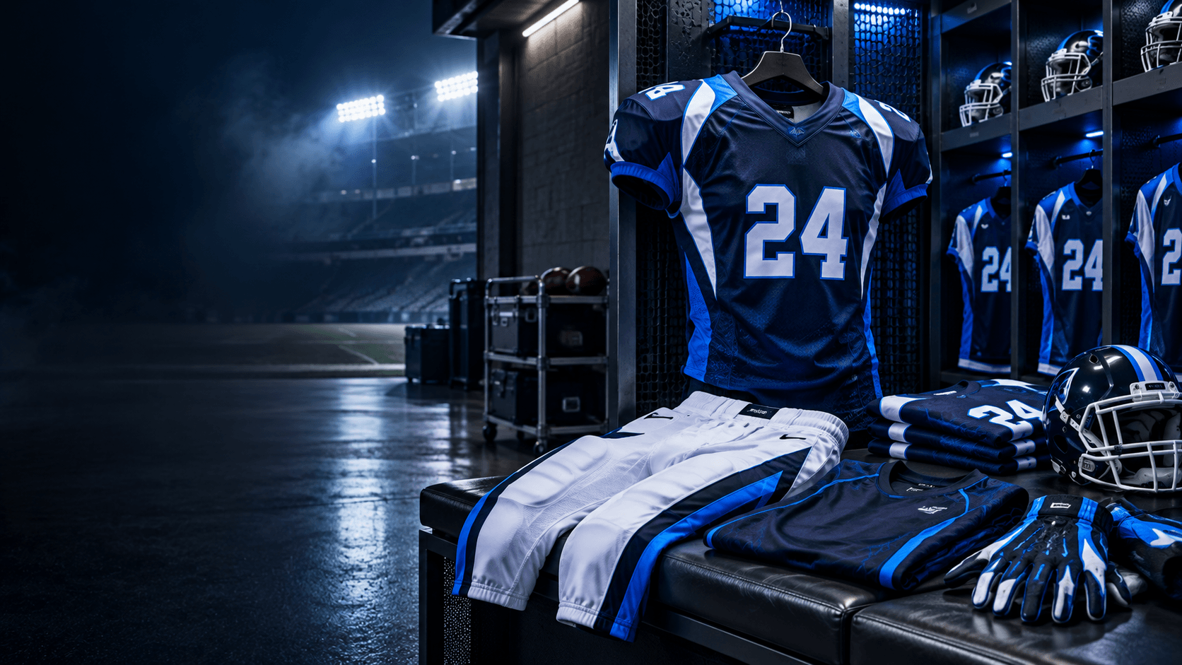 Custom American football uniform manufacturing project