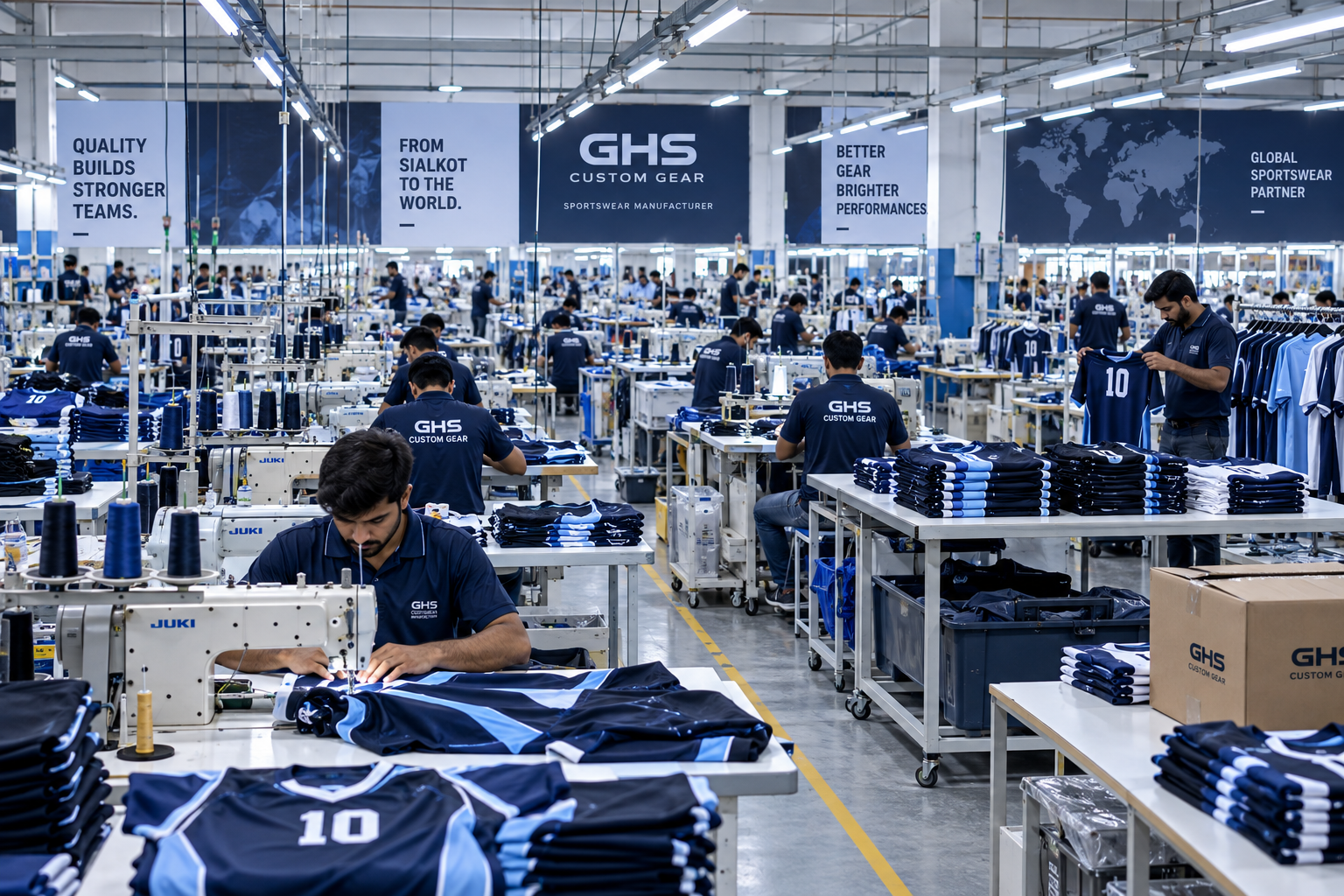 GHS Gear sportswear manufacturing in Sialkot Pakistan