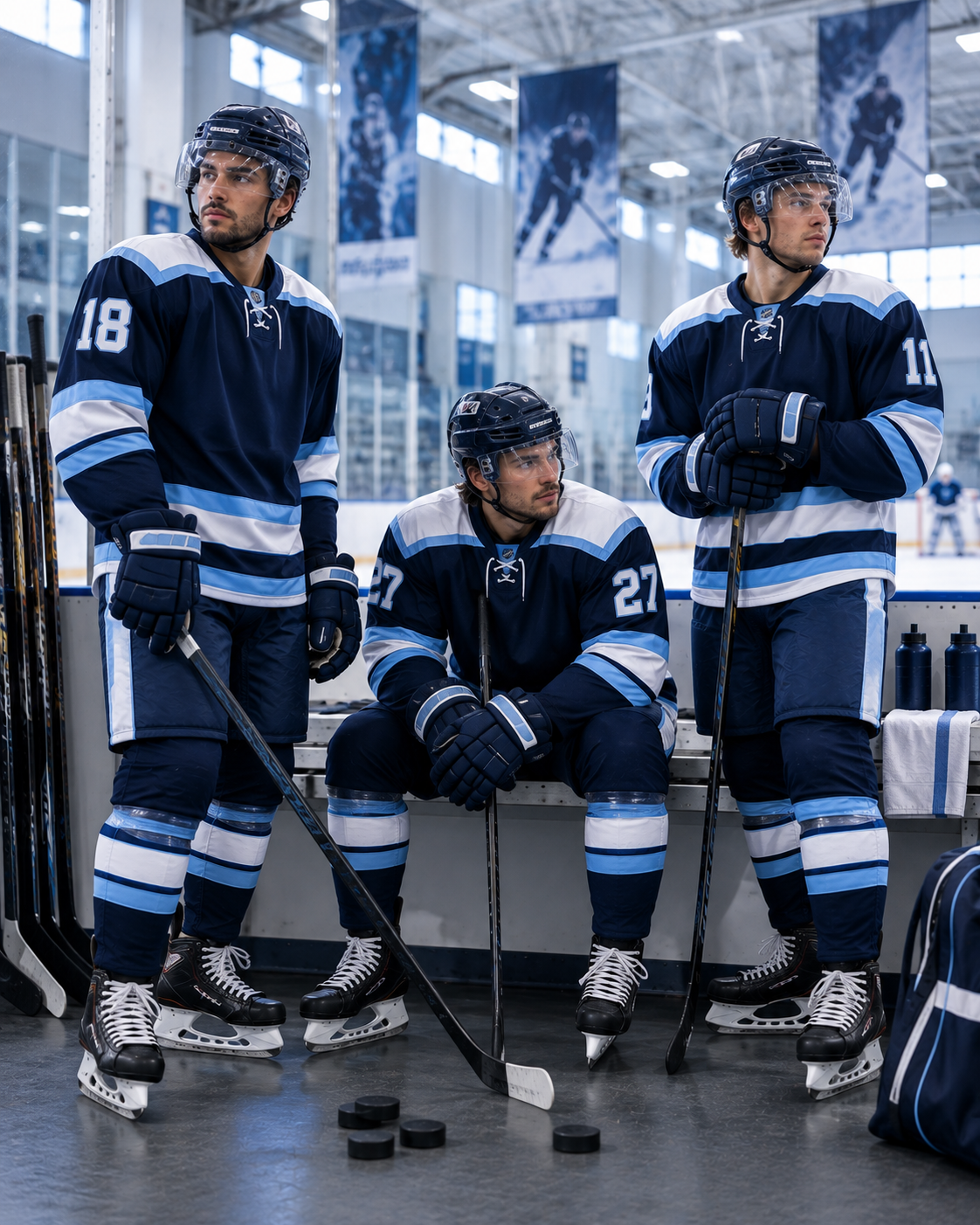 Custom ice hockey uniforms