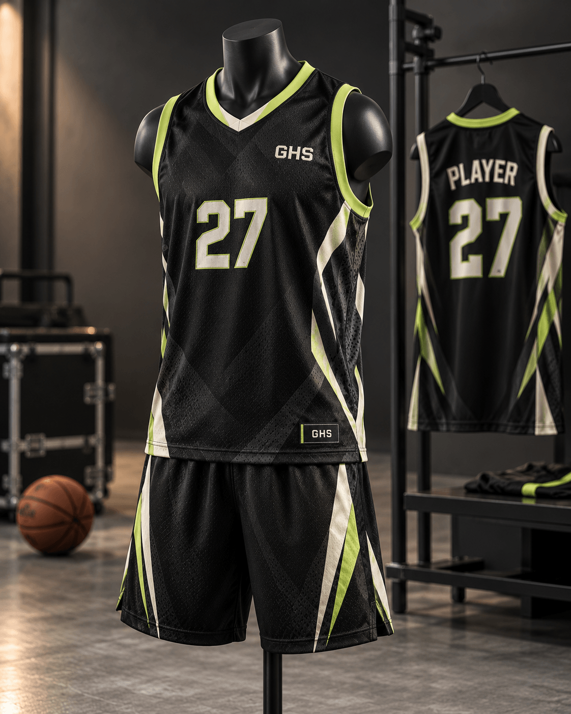 GHS custom basketball jersey and shorts manufacturing collection