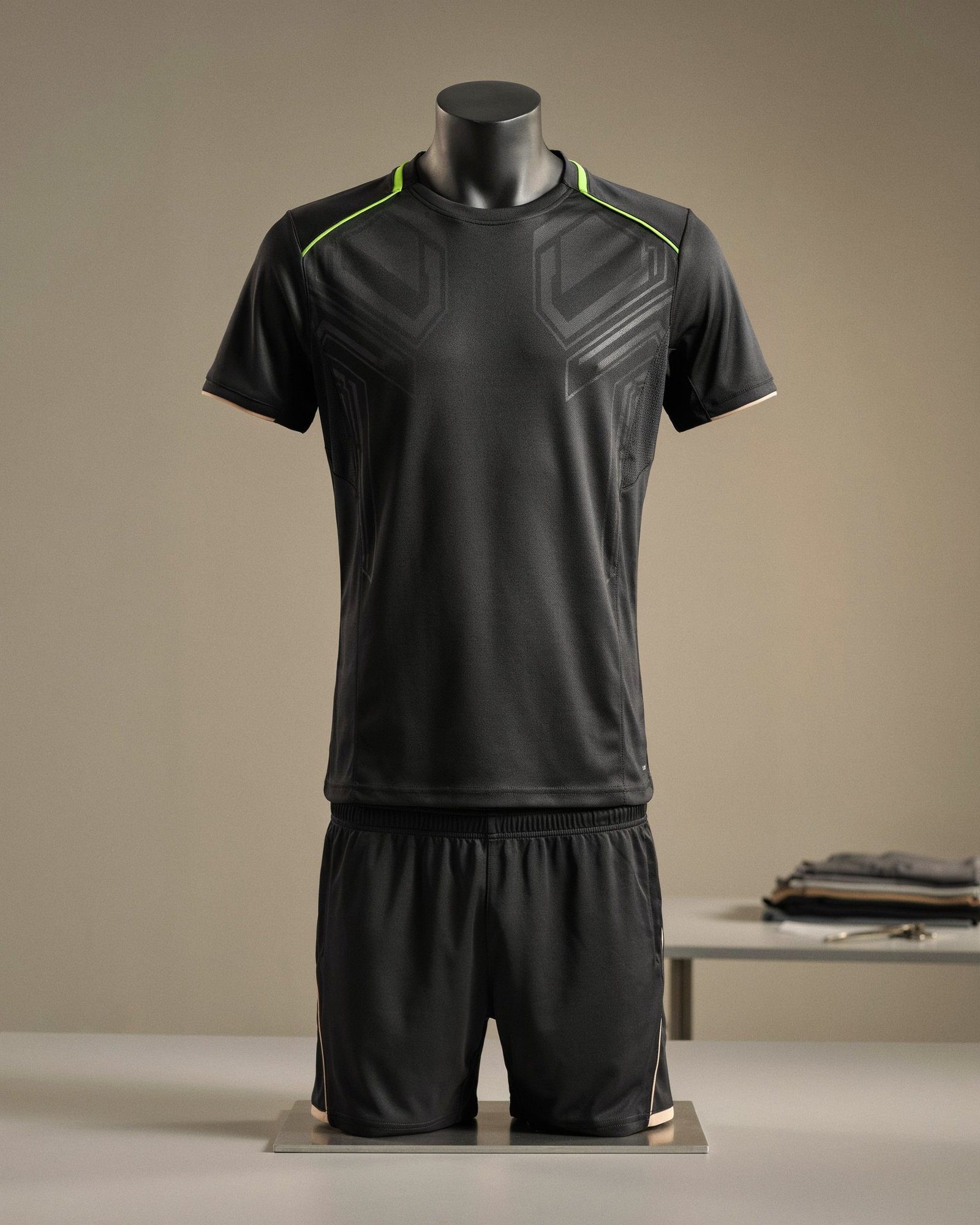Custom soccer jersey and shorts